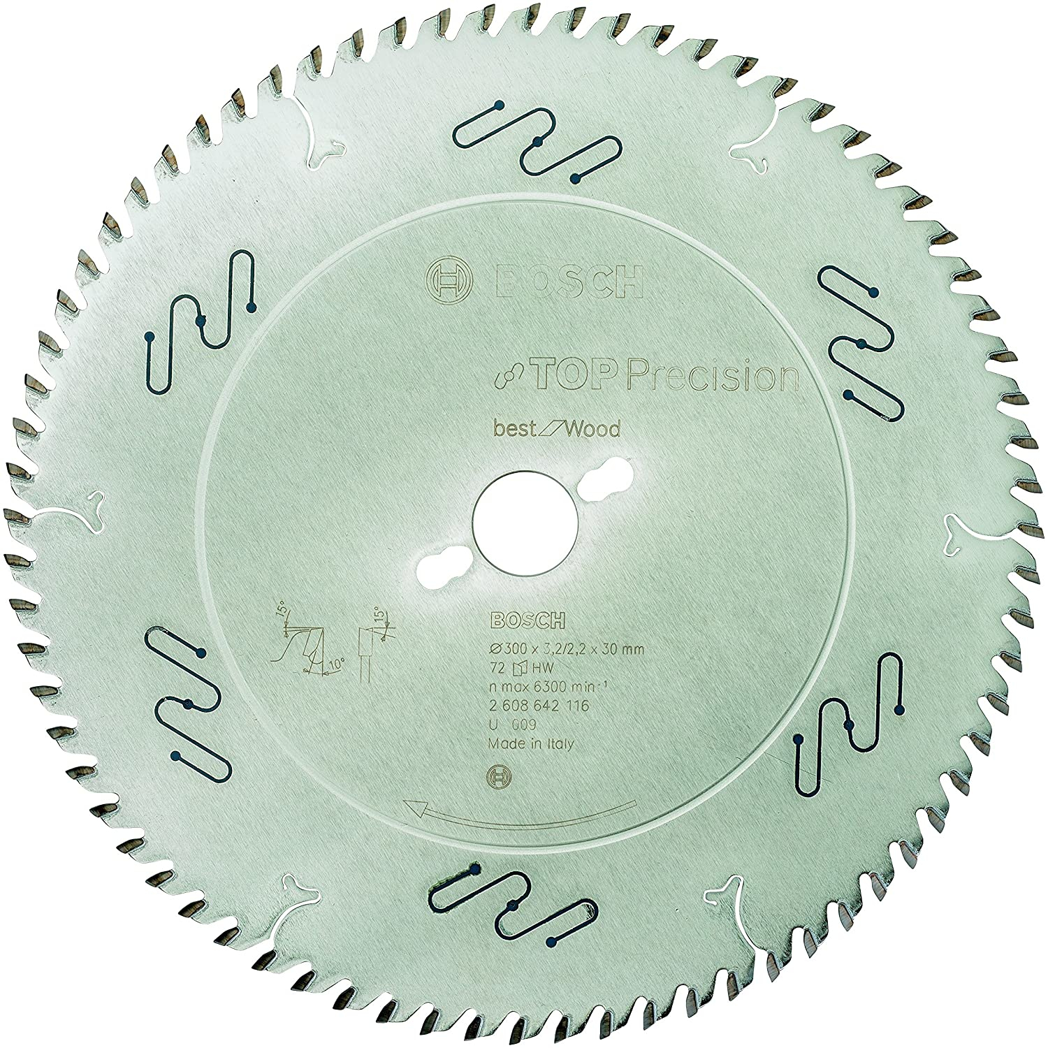 Bosch Lame de scie circulaire Top Precision Best for Wood 300 x 30 x 3,2 mm 72