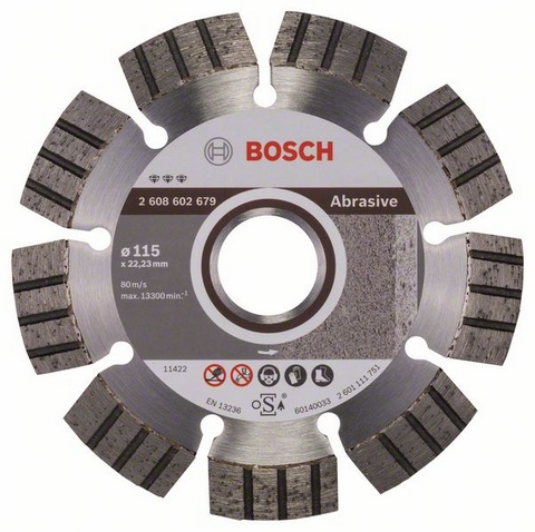 Bosch Disque à tronçonner diamanté Best for Abrasive 115 x 22,23 x 2,2 x 12 mm