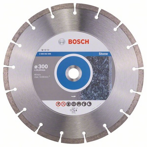 Bosch Lame de scie diamant Standard pour pierre 300 x 22,23 x 3,1 x 10 mm
