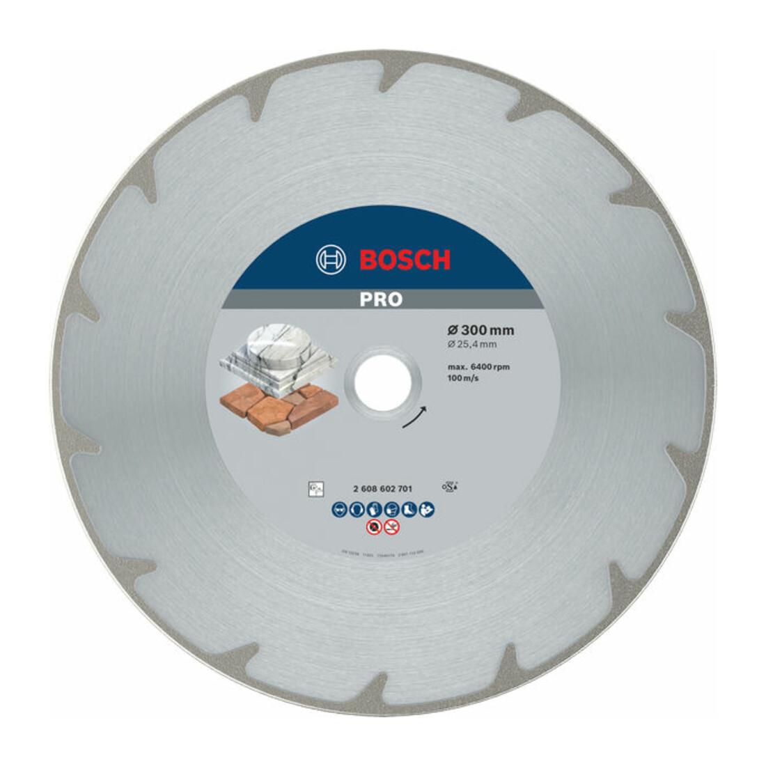 Bosch Lame de scie diamant Meilleur pour marbre 300 x 25,40 x 2,6 x 5 mm