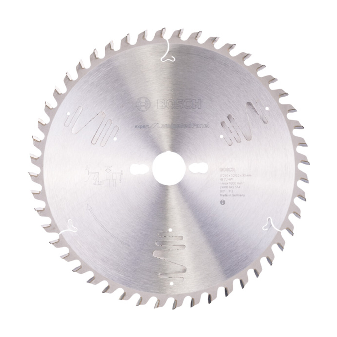 Bosch Lame de scie circulaire Expert pour panneaux stratifiés 250 x 30 x 3,2 mm 48