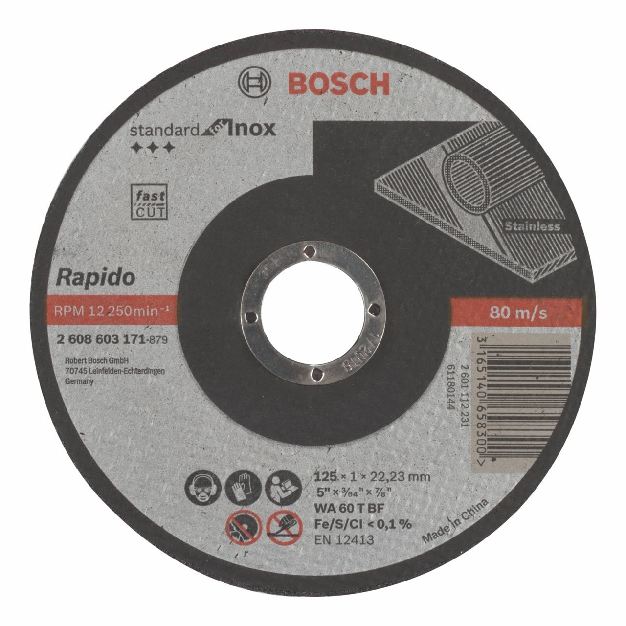 Bosch Professional Disque à tronçonner Standard pour Inox - Rapido