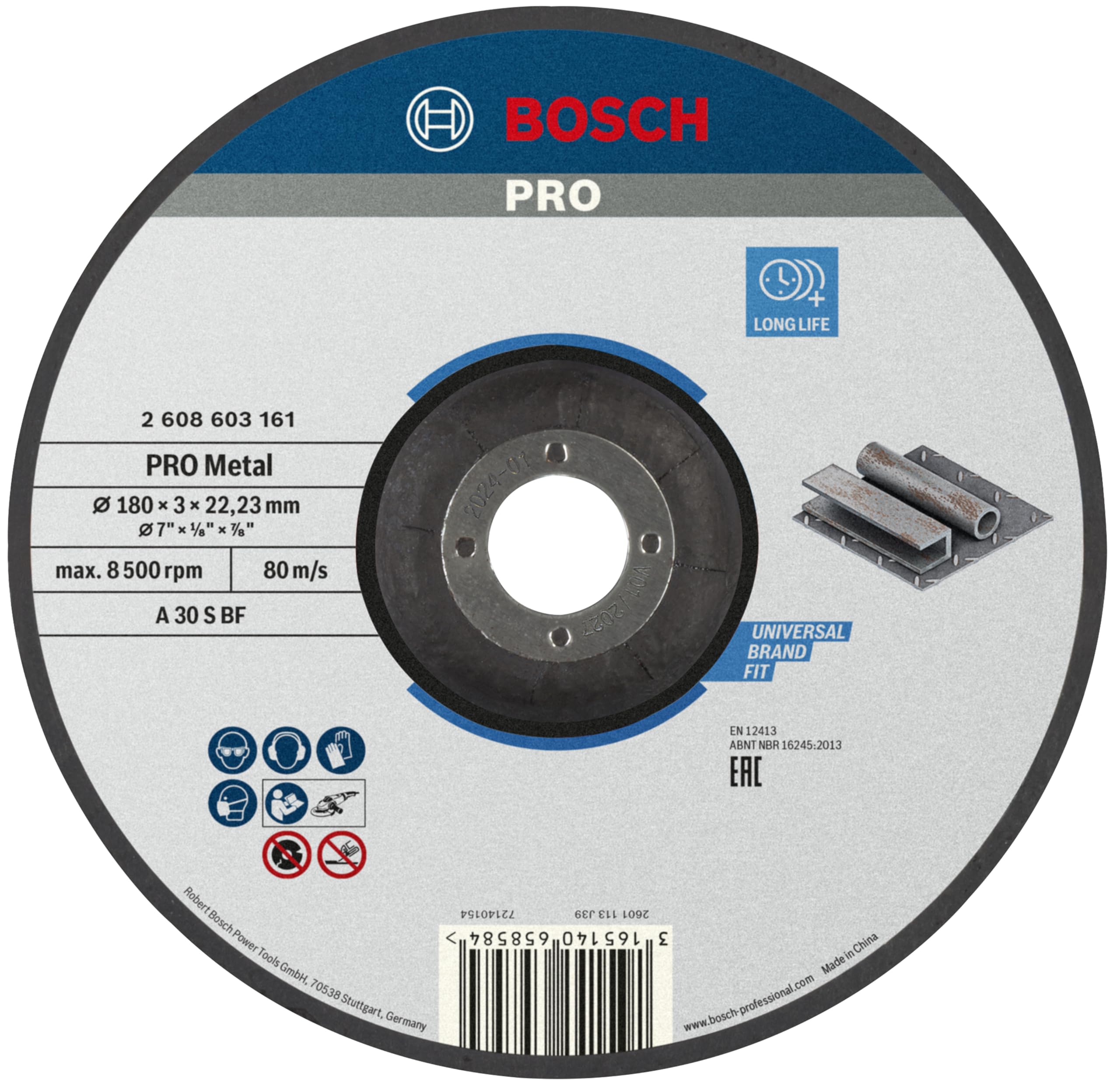 Bosch Professional Disque à tronçonner standard pour métal
