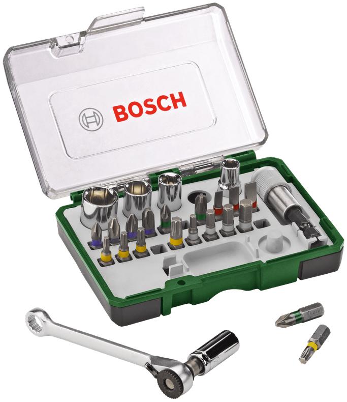 Bosch Coffret embouts vissage avec clé à cliquet 27 pièces