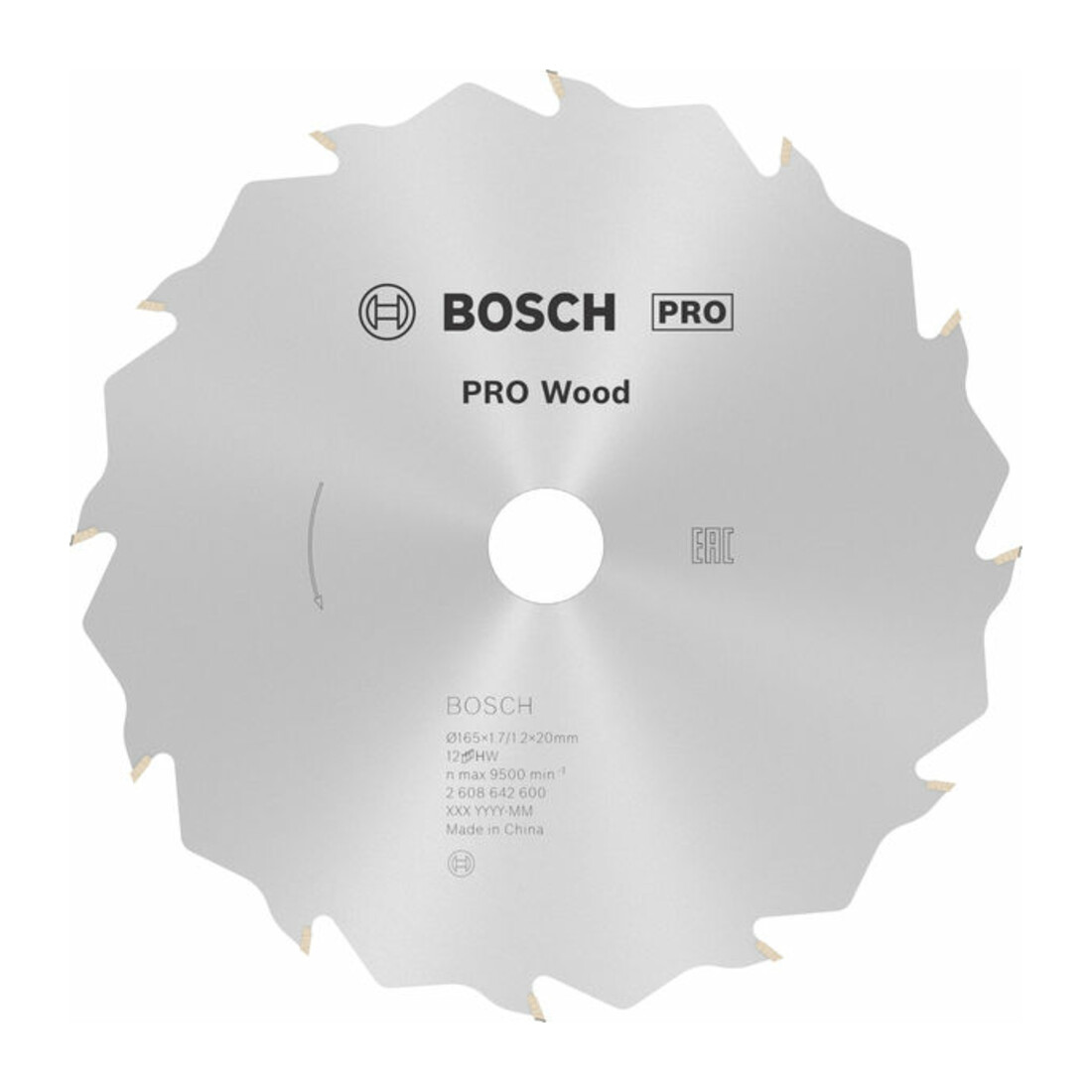 Bosch BOSCH Lame de scie circulaire bois, denture alternée,-⌀ lame D: 165SW mm