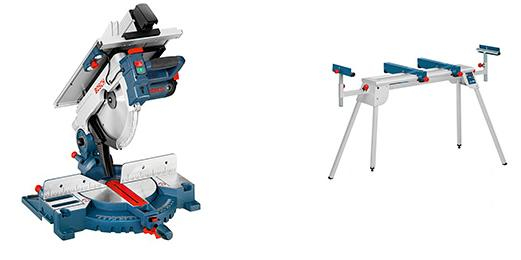 Bosch Scie à onglet et à table Ø305 mm GTM 12 JL + Piétement GTA 2600