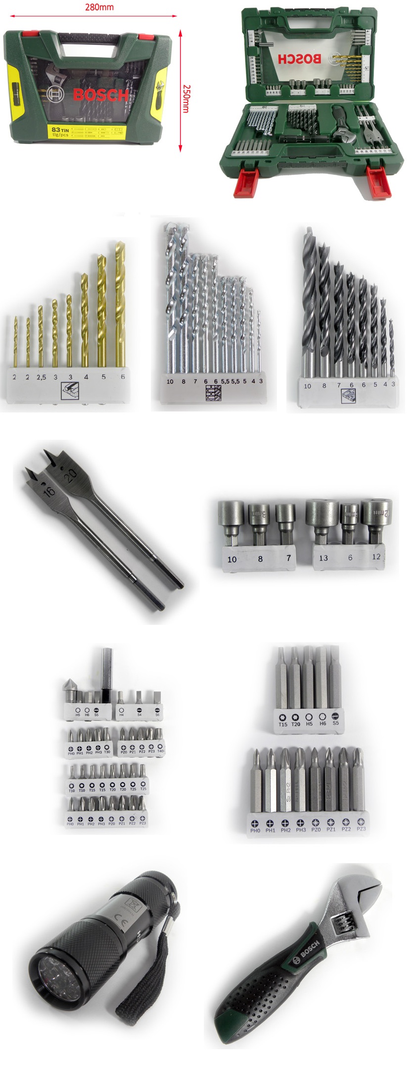 Bosch 83 pièces V-Line TiN-Foret- und Bit-Set