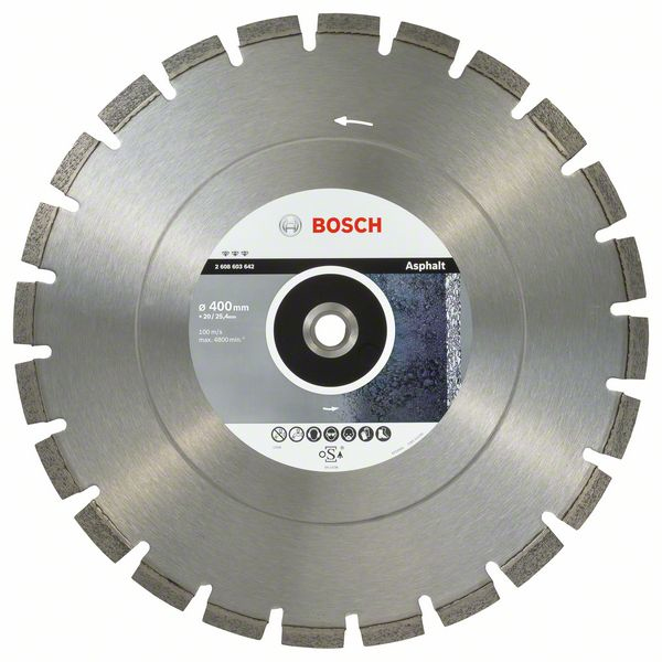 Bosch Lame de scie diamant Meilleur pour asphalte 400 x 20,00/25,40 x 3,2 x 12 mm