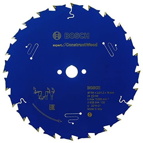 Bosch Lame de scie circulaire Expert pour la construction en bois 184 x 16 x 2,0 mm 24