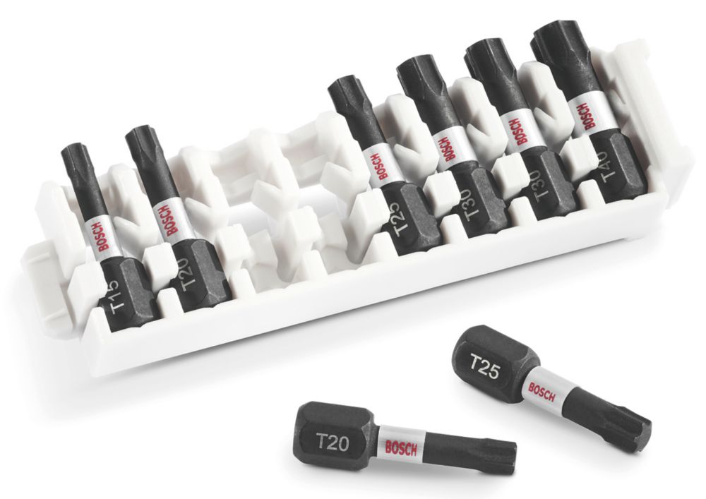 Bosch Jeu de 8 embouts de visseuse à choc assortis à queue hexagonale Impact Control
