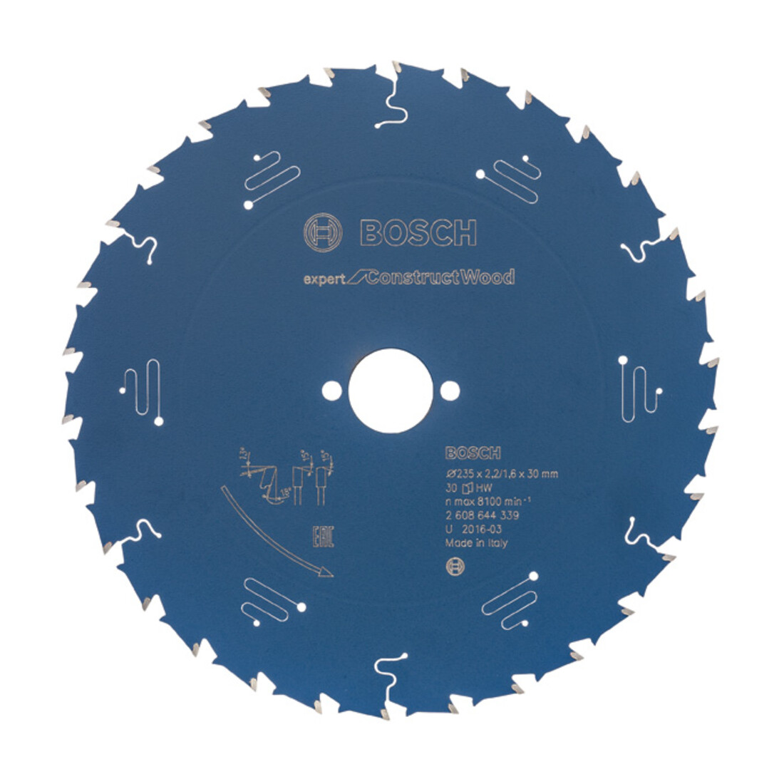 Bosch Lame de scie circulaire Expert pour la construction en bois 235 x 30 x 2,0 mm 30