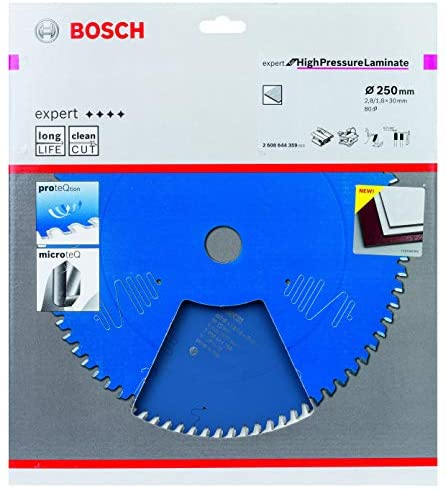 Bosch Lame de scie circulaire Expert pour stratifiés haute pression 250 x 30 x 2,8 mm 80