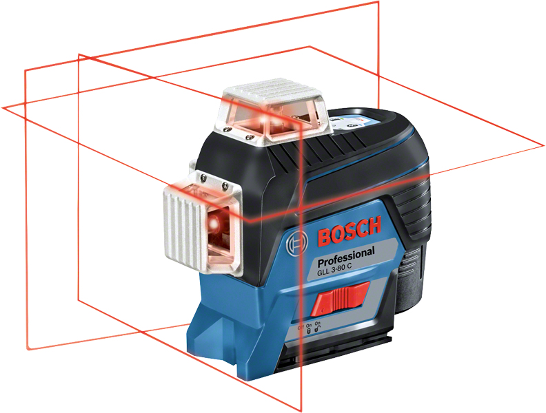 Bosch Linienlaser GLL 3-80 C Professional + Baustativ BT 150