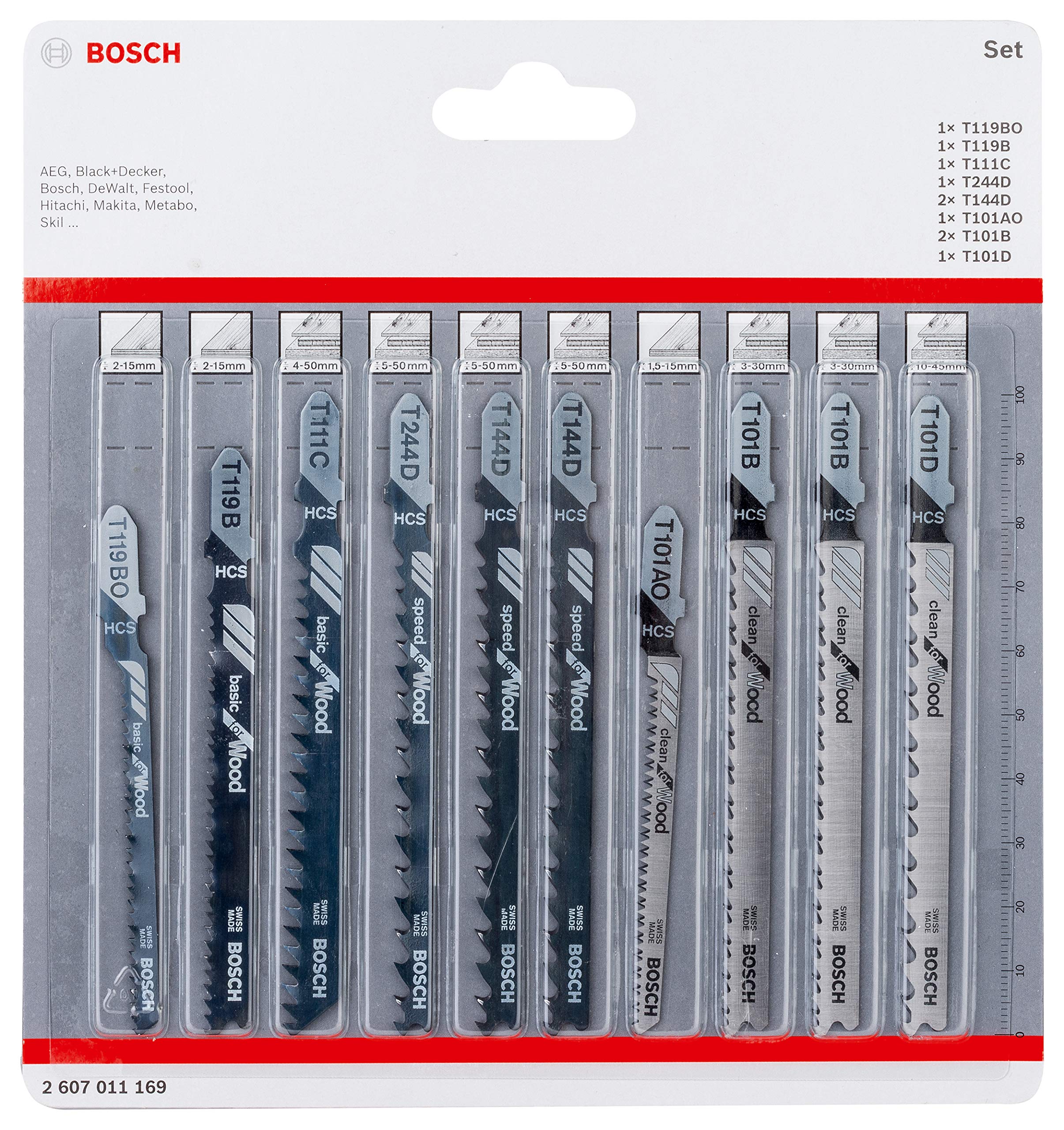 Bosch Stichsägeblatt-Satz pour Holz