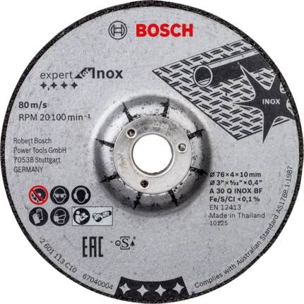 Bosch Disques à tronçonner Expert for Inox 76mm