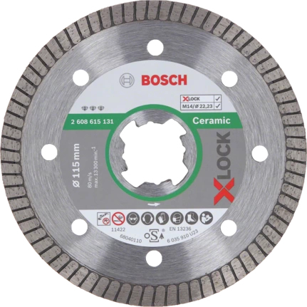 Bosch Disque à tronçonner diamant X-LOCK Best for Ceramic Extra Clean Turbo