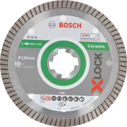 Bosch Disque à tronçonner diamant X-LOCK Best for Ceramic Extra Clean Turbo