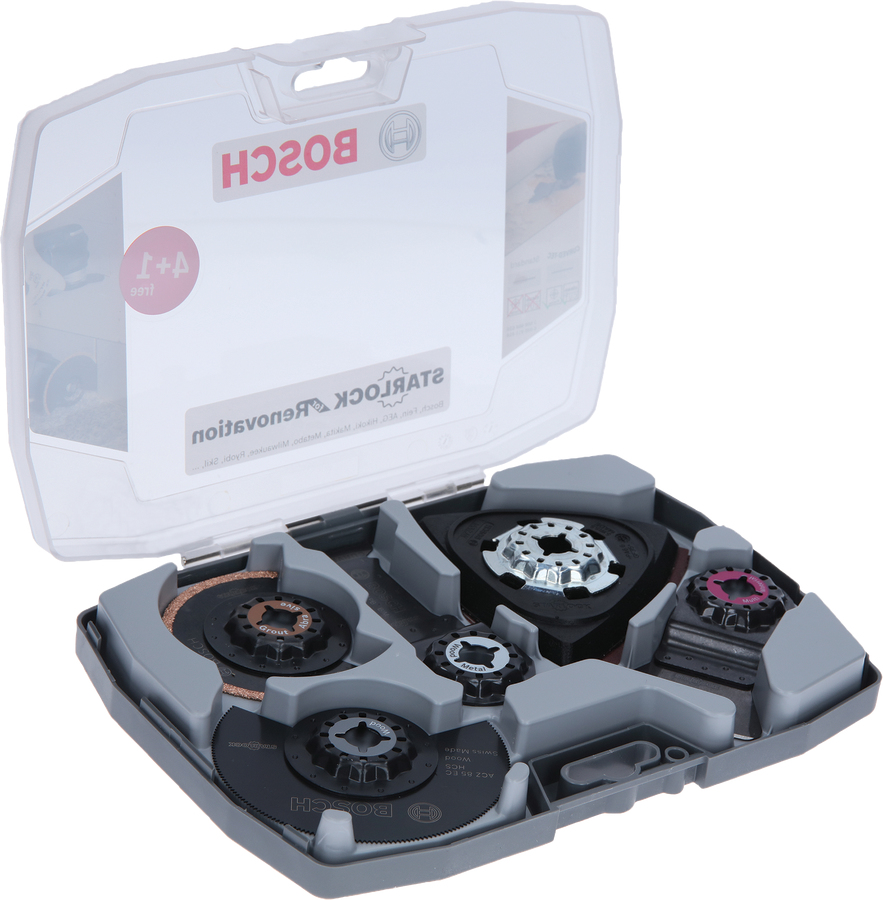 Bosch Coffret GOP Starlock Renovation 5 pièces lames et abrasifs