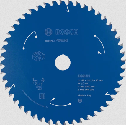 Bosch Expert Lame de scie circulaire 165 x 20 x 1,5 mm pour les scies sans-fil 48 dents