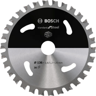 Bosch Lame de scie circulaire Standard for Steel pour scies sans fil 136 x 1,6-1,2 x 20 T30