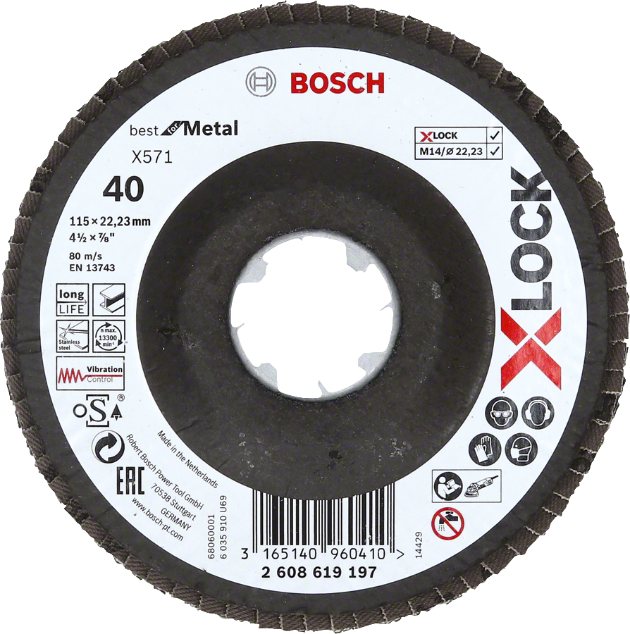 Bosch X-LOCK Fächerscheibe X571 Best for Metal