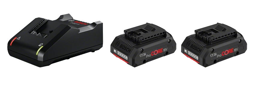 Bosch Starter-Set 18V (2x ProCORE 18V 4.0Ah + GAL 18V-40 Professional)
