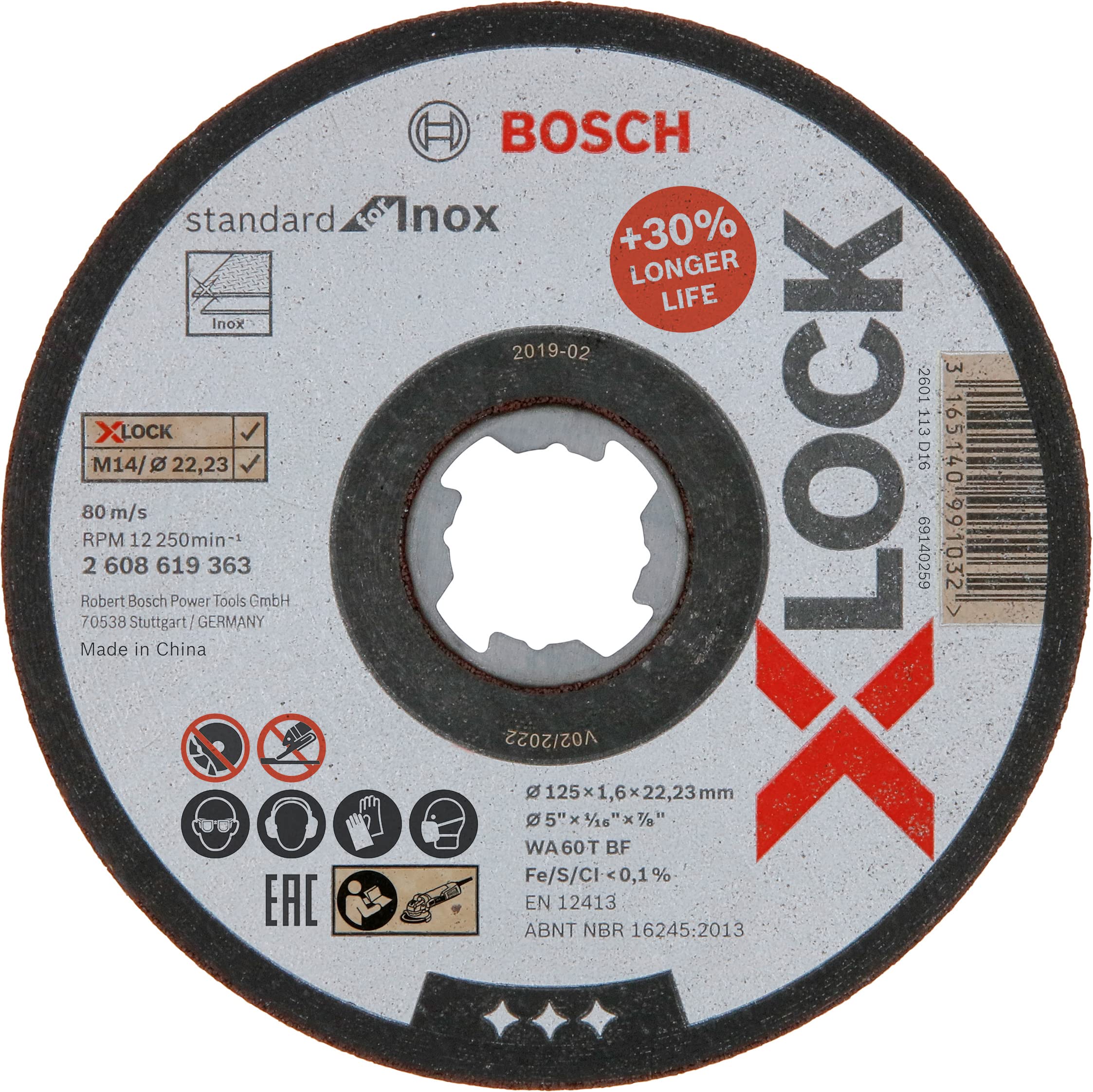 Bosch Professional Disque à tronçonner X-LOCK standard pour Inox