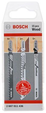 Bosch Pack de 15 lames de scie sauteuse pour le bois