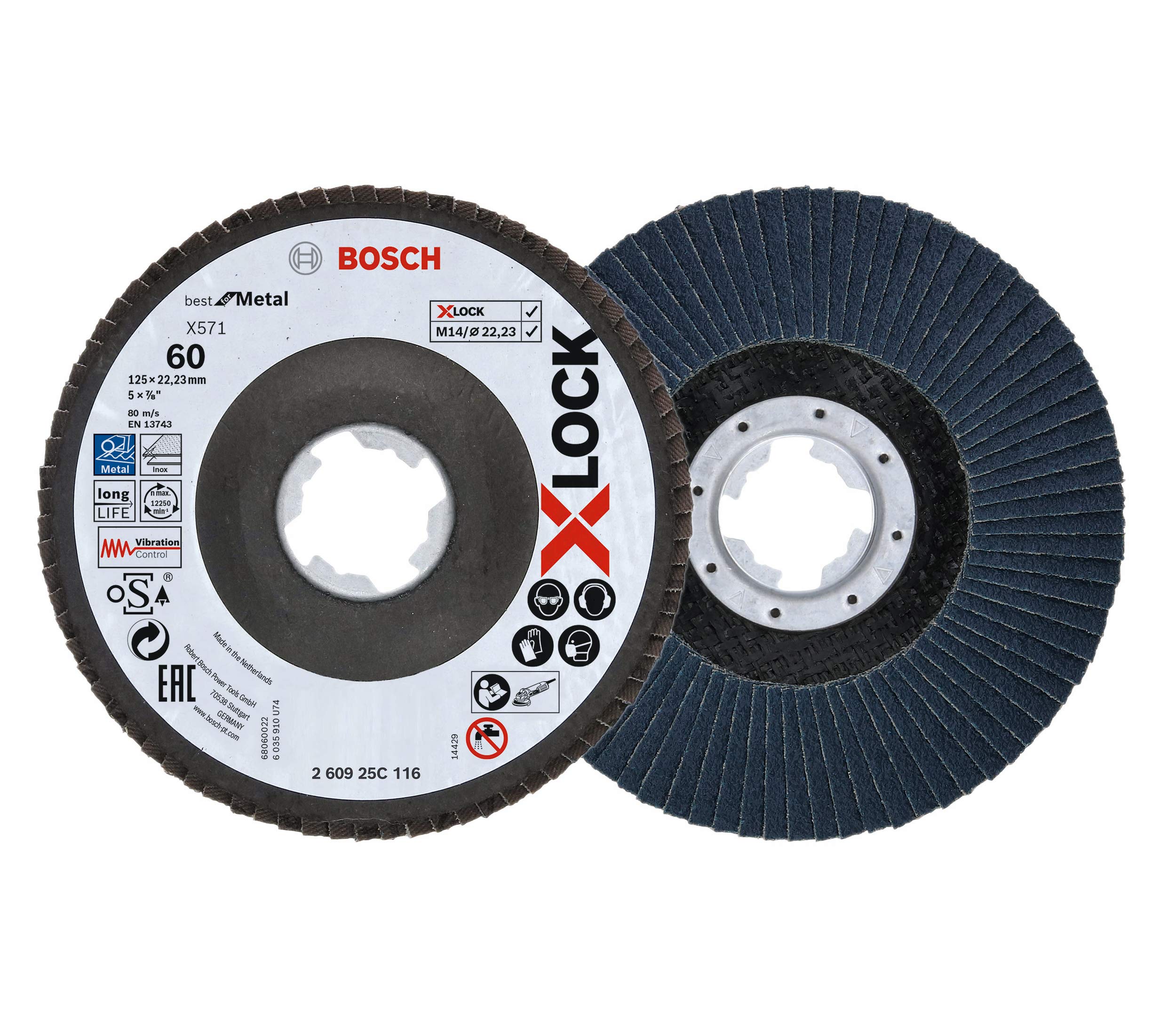 Bosch Professional 260925C116 2 pièces Plateau à lamelles