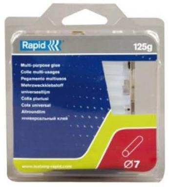 Rapid Bâtons de colle transparente universelle 7 mm. Paquet de 36 bâtons courts