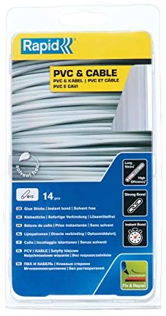 Rapid Bâtons de colle PVC & câbles 12 mm