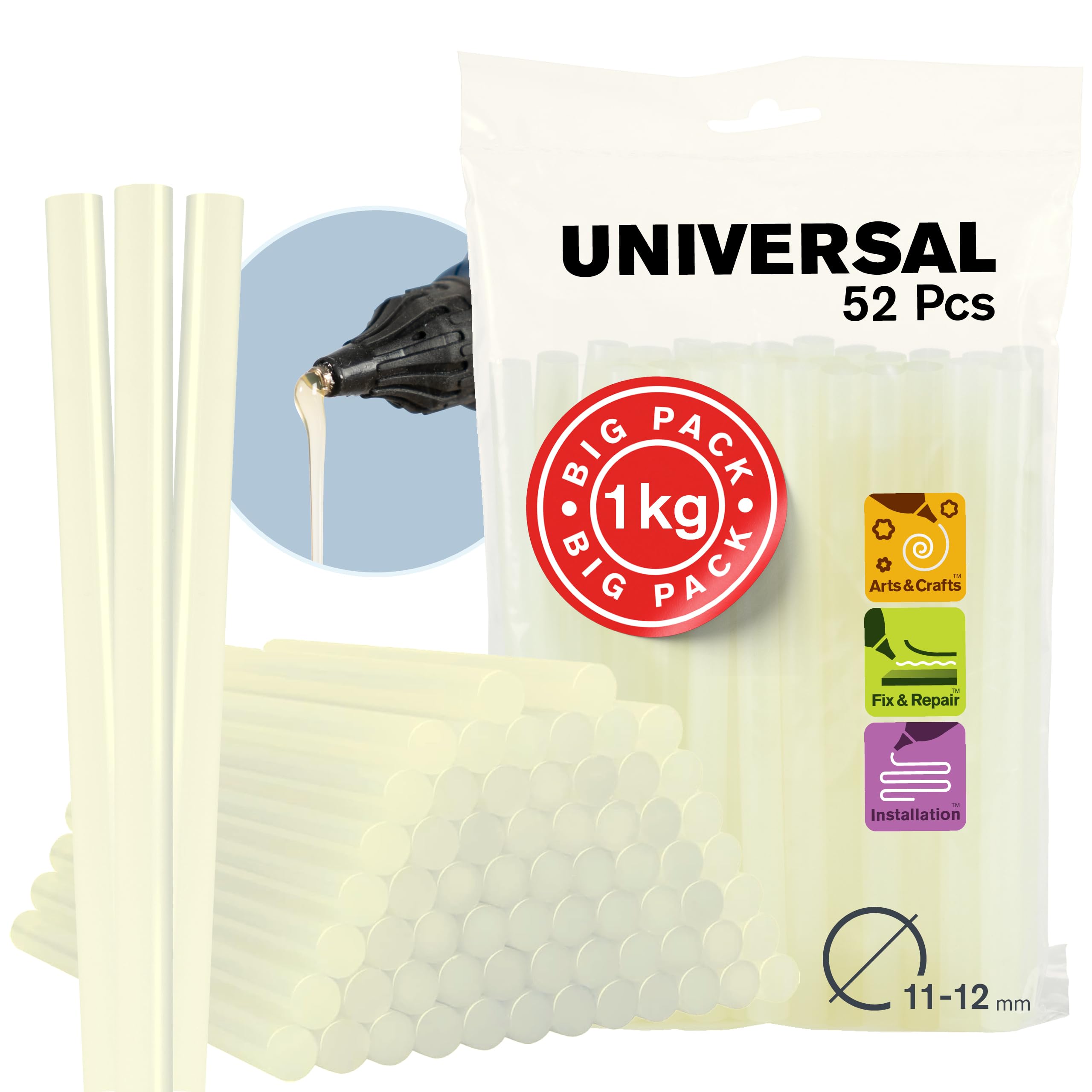 Rapid Bâtons de colle 12 mm pour usage général
