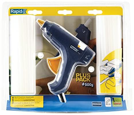 Rapid Modèle du produit : Pistolet à colle 12mm EG111 + 500g de colle transparente universelle