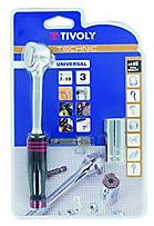 Tivoly Douille Universelle 7 à 19 mm+ 1 Clé à Cliquet 3/8 11501420002 TIVOLY