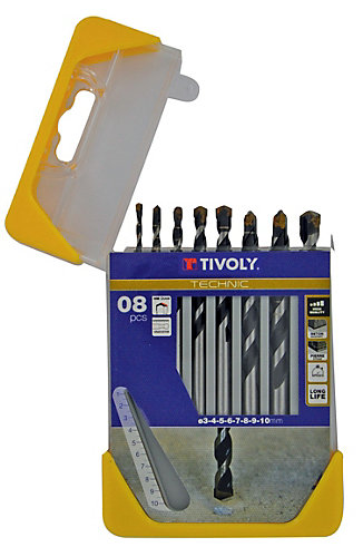 Tivoly - Coffret 8 forets béton gradués SLRD 3 à 10mm