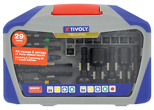 Tivoly - Coffret 29 pcs vissage et serrage à choc-SHOCK SERIES