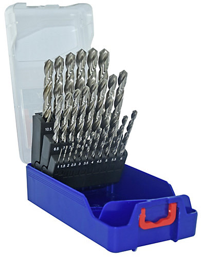 Tivoly - Coffret 25 forets métaux HSS taillés meulés pointe en croixD 1 à 13mm par 0,5mm