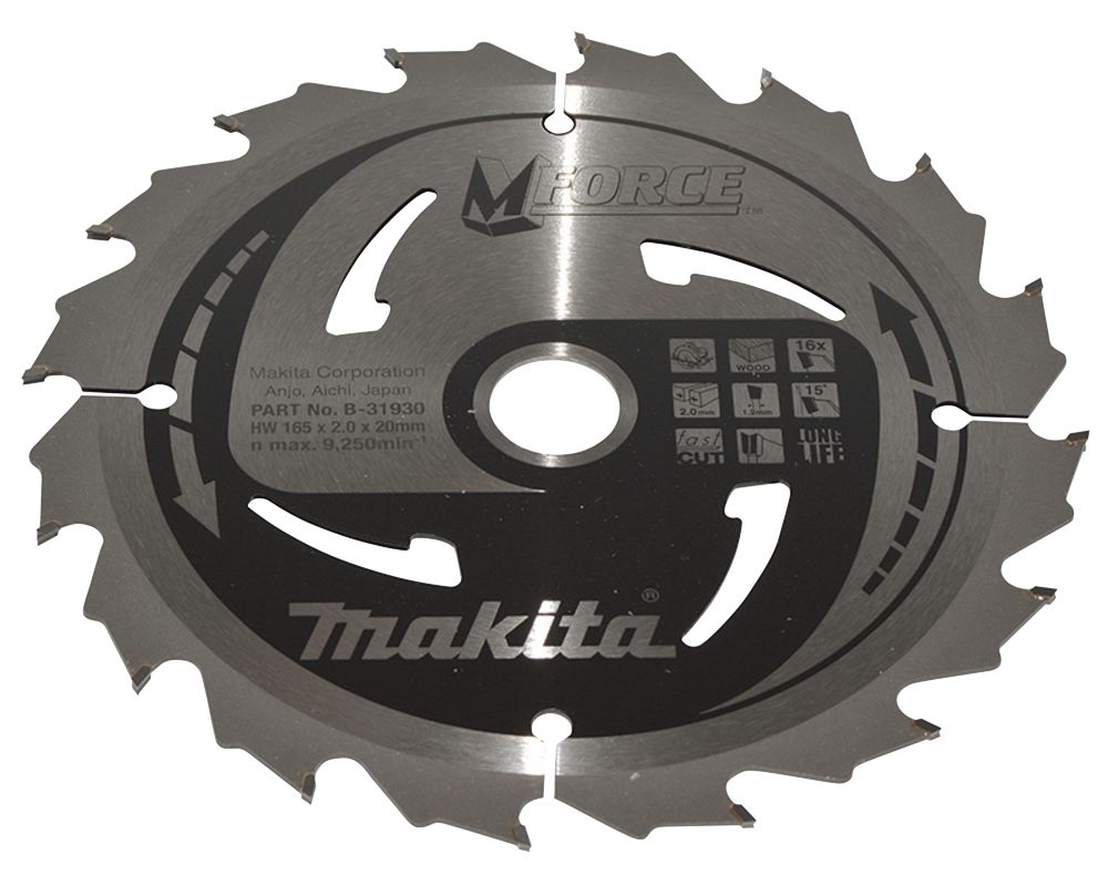Makita Lame de scie circulaire bois TCT 165 x 20mm 16 dents
