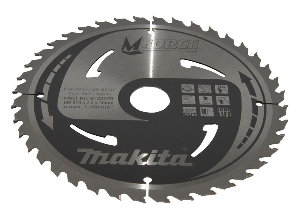 Makita Lame de scie circulaire bois 210 x 30mm 40 dents Mforce