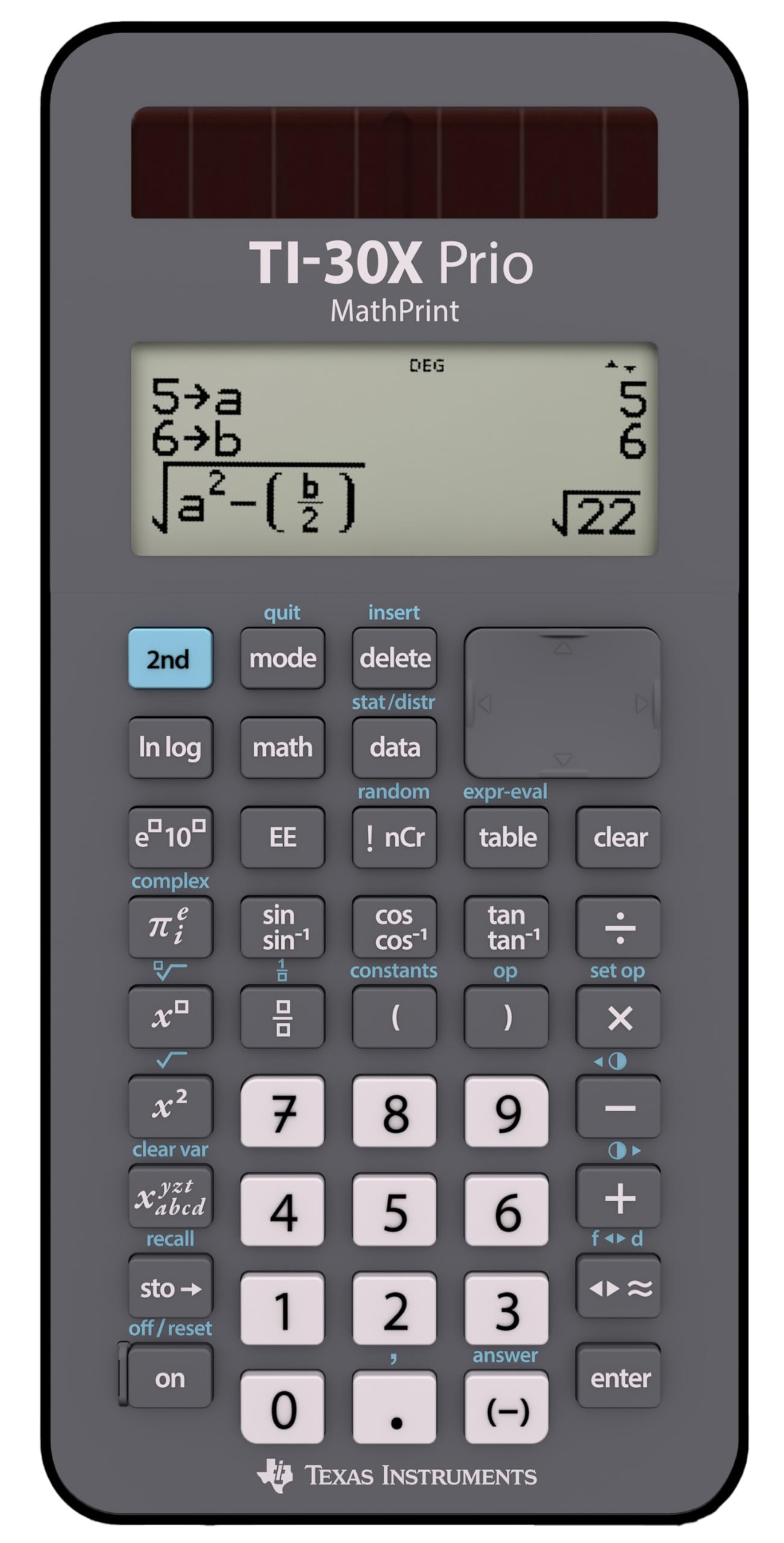 Texas Instruments Texas Schulrechner TI-30 X Prio MathPrint Solar/ Battery