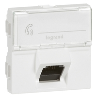 LEGRAND Plastron Mosaic 45x45 incliné 45° 1 port RJ45 CAT 6A STP