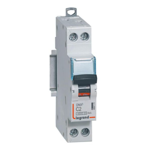LEGRAND Disjoncteur 2A type C A vis 4,5kA 1P+N DNX3