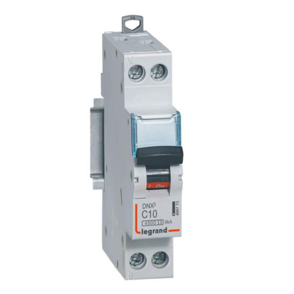 LEGRAND Disjoncteur 10A type C A vis 4,5kA 1P+N DNX3