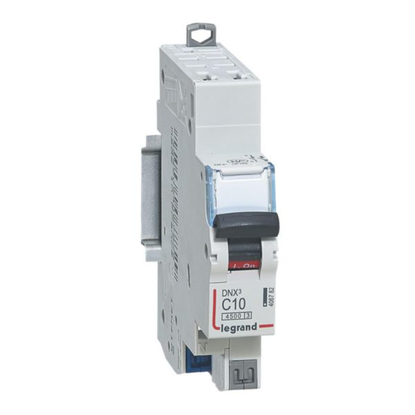LEGRAND Disjoncteur 10A type C Auto 4,5kA 1P+N DNX3
