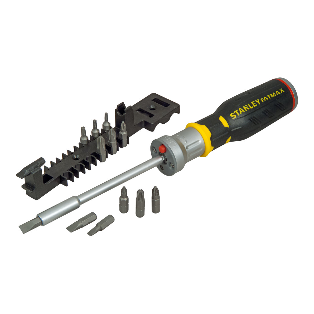 Stanley Jeu de tournevis à embouts FatMax de avec lampe LED et 12 embouts