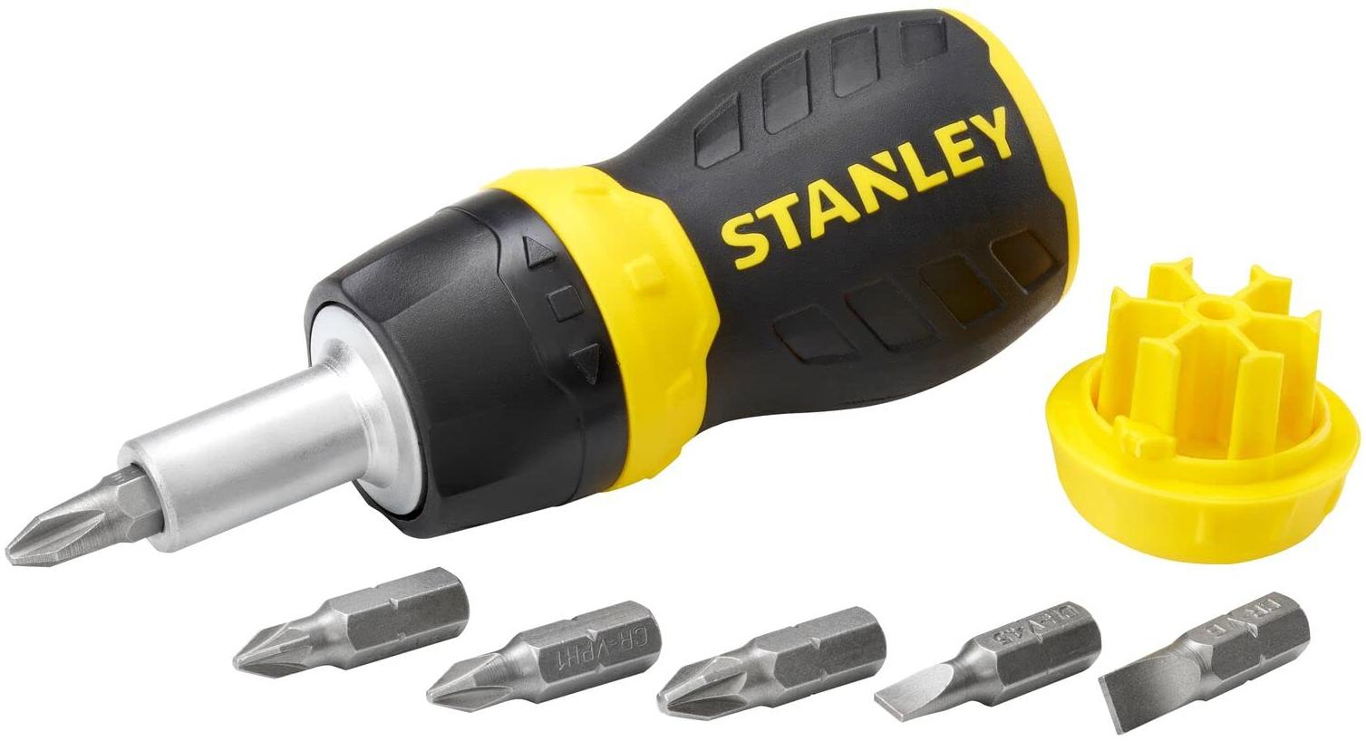 Stanley Tournevis porte-embout boule bi-matière + 5 embouts