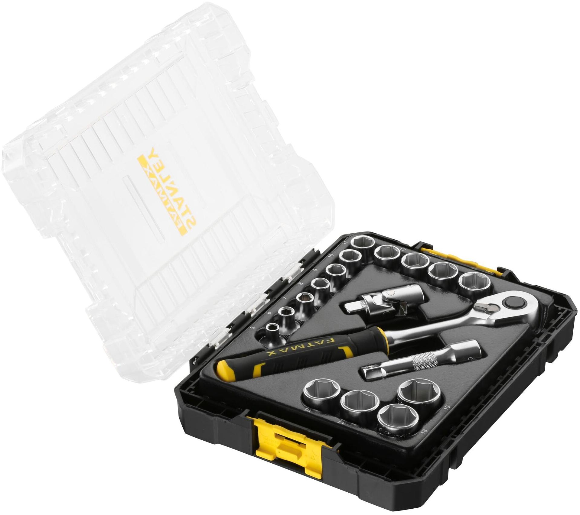 Stanley Fatmax Coffret douilles STAKBOX M 3/8'' jeu de 18 pièces