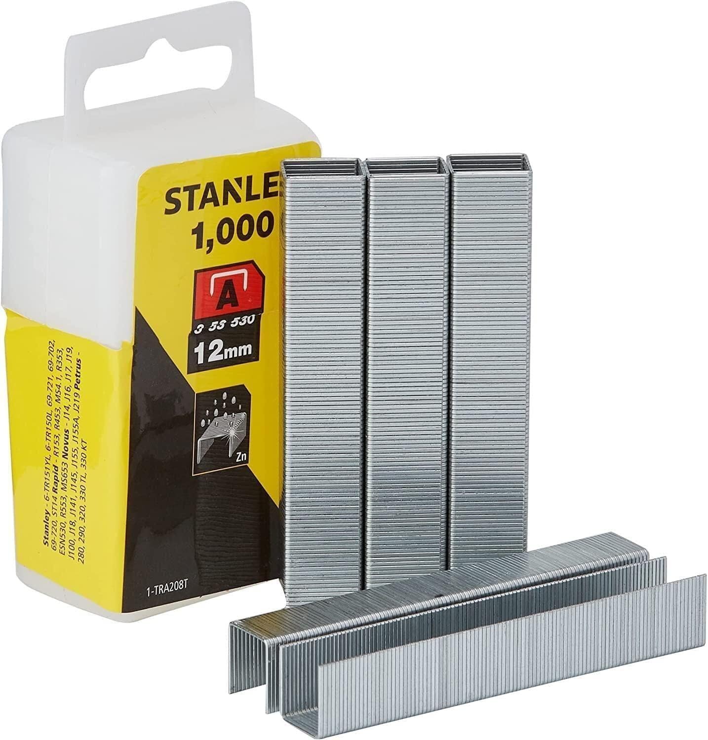 Stanley Agrafes Type A 12mm boîte de 1000