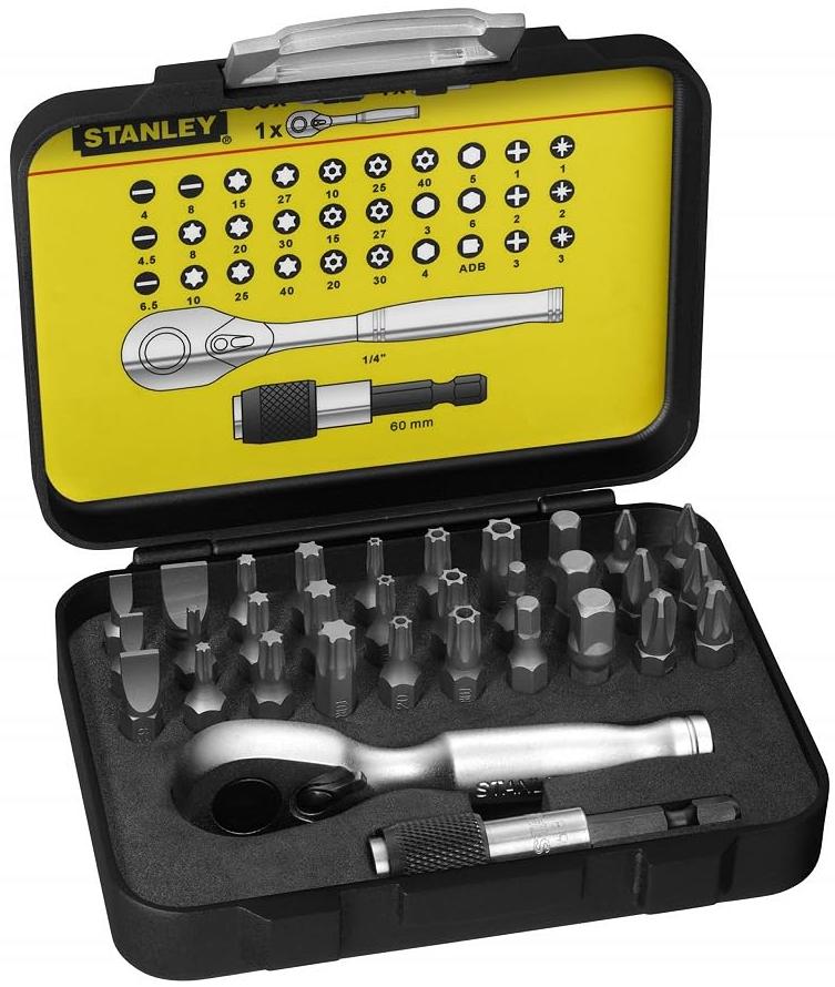 Stanley Stanley Coffret d'embout de vissage + clé à cliquet, 32 pièces