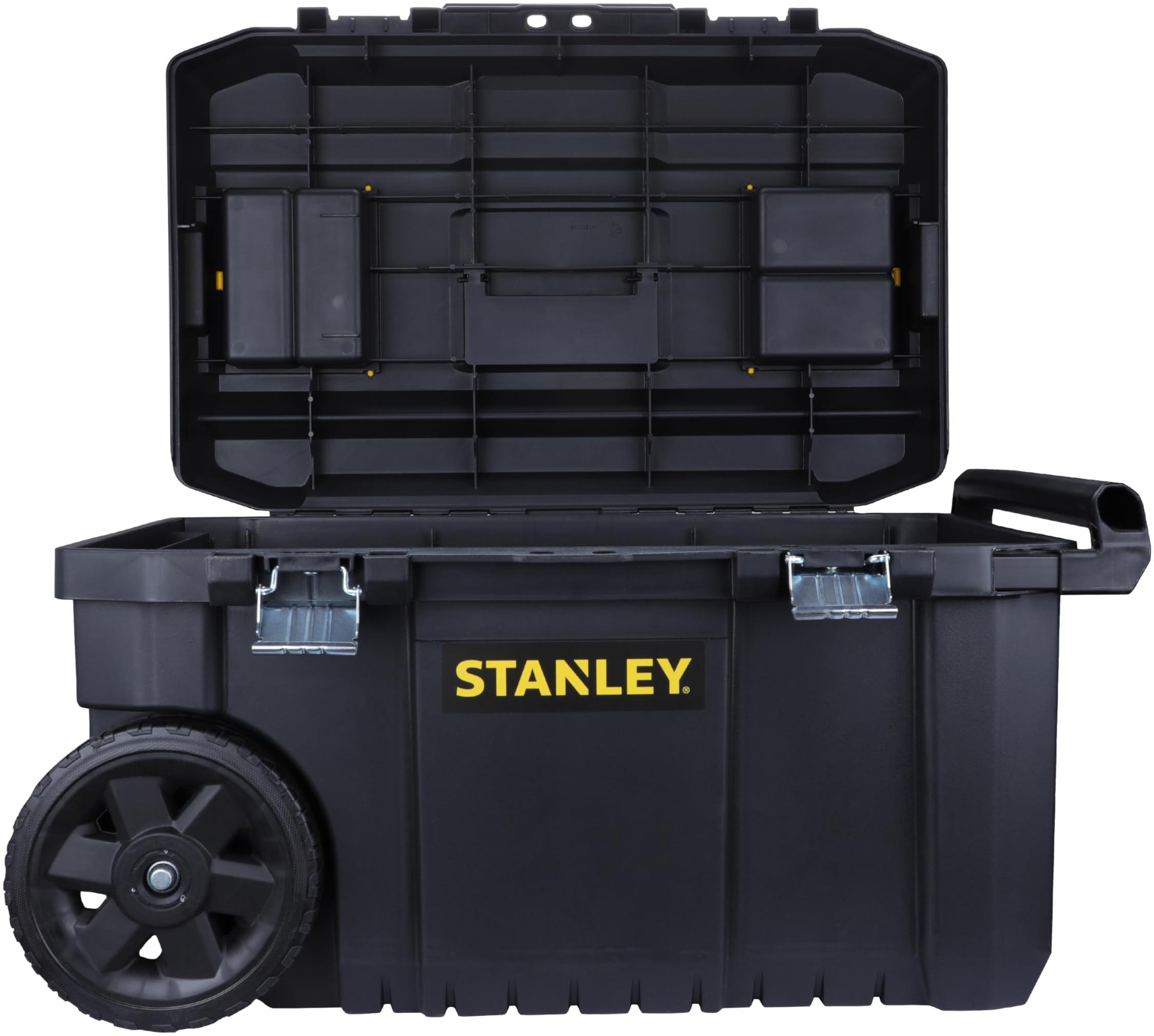 Stanley Servante à outils 50L Roulante Essential Plateau amovible Poignée métal